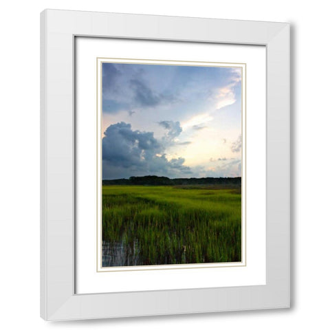 Sunset on Bogue Sound IV White Modern Wood Framed Art Print with Double Matting by Hausenflock, Alan