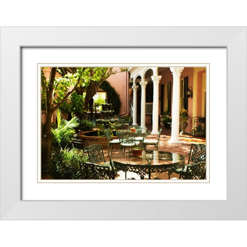 Charleston Style White Modern Wood Framed Art Print with Double Matting by Hausenflock, Alan