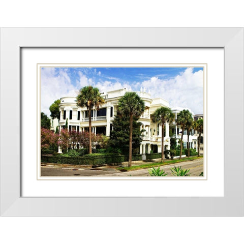 Charleston Style IV White Modern Wood Framed Art Print with Double Matting by Hausenflock, Alan