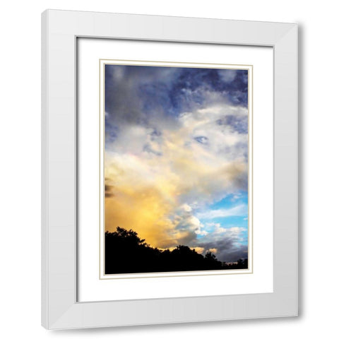 Rainbow Cloud I White Modern Wood Framed Art Print with Double Matting by Hausenflock, Alan