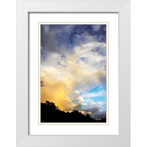 Rainbow Cloud I White Modern Wood Framed Art Print with Double Matting by Hausenflock, Alan