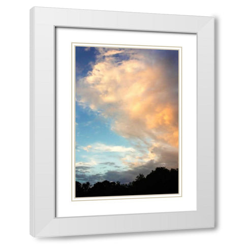 Rainbow Cloud II White Modern Wood Framed Art Print with Double Matting by Hausenflock, Alan