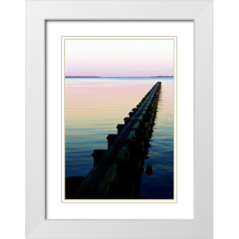 Toward the Horizon II White Modern Wood Framed Art Print with Double Matting by Hausenflock, Alan