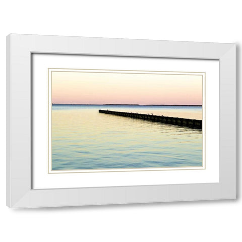 Toward the Horizon III White Modern Wood Framed Art Print with Double Matting by Hausenflock, Alan