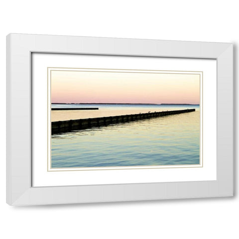 Toward the Horizon IV White Modern Wood Framed Art Print with Double Matting by Hausenflock, Alan