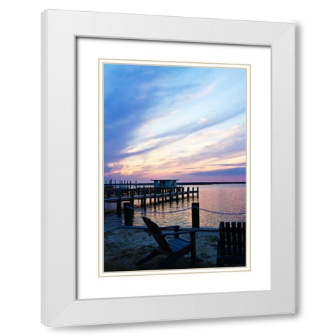 Dockside Park II White Modern Wood Framed Art Print with Double Matting by Hausenflock, Alan