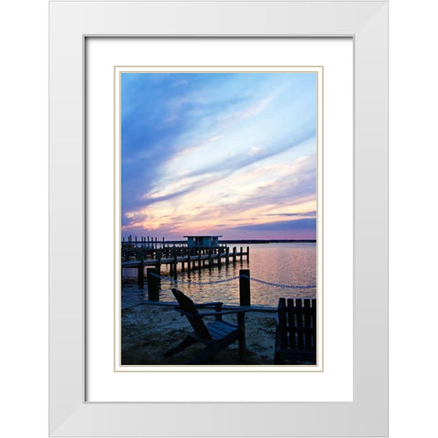 Dockside Park II White Modern Wood Framed Art Print with Double Matting by Hausenflock, Alan