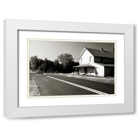 Crossroads II White Modern Wood Framed Art Print with Double Matting by Hausenflock, Alan