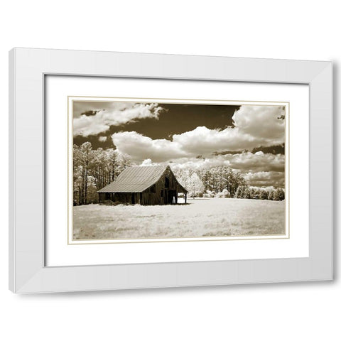 Yesterday White Modern Wood Framed Art Print with Double Matting by Hausenflock, Alan