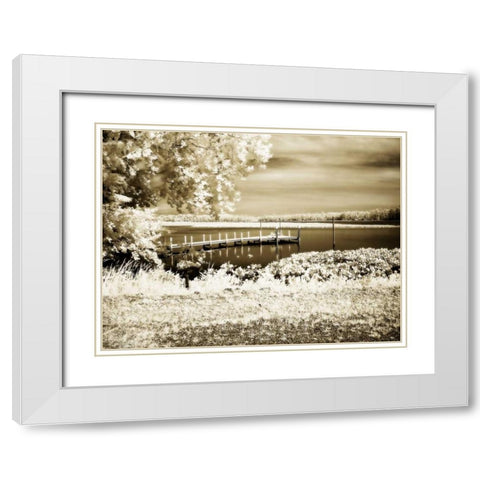 Mattaponi I White Modern Wood Framed Art Print with Double Matting by Hausenflock, Alan