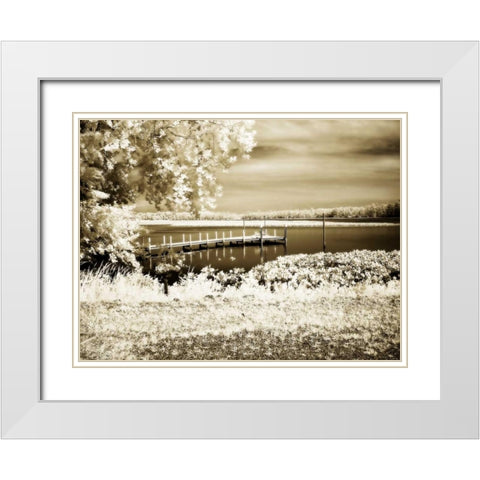 Mattaponi I White Modern Wood Framed Art Print with Double Matting by Hausenflock, Alan