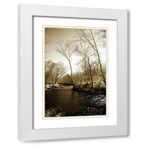Winter on the Neuse River White Modern Wood Framed Art Print with Double Matting by Hausenflock, Alan