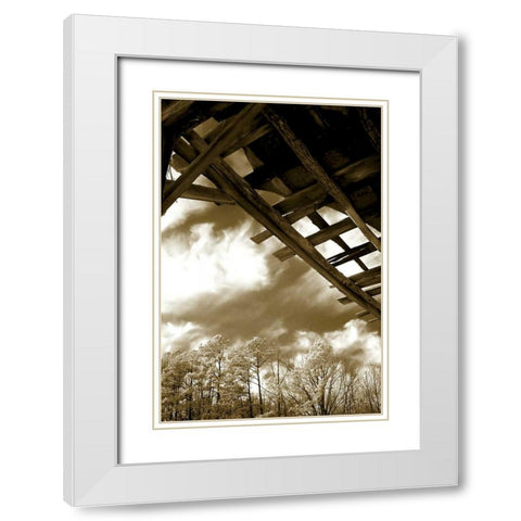 Falling Down II White Modern Wood Framed Art Print with Double Matting by Hausenflock, Alan