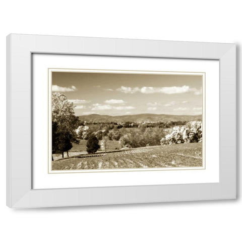 Autumn Foothills V White Modern Wood Framed Art Print with Double Matting by Hausenflock, Alan