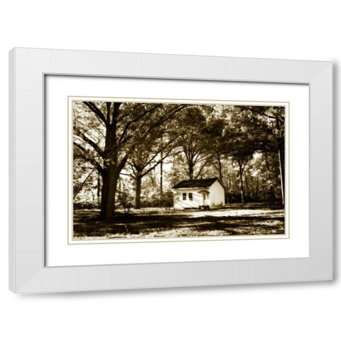 Joes Place II White Modern Wood Framed Art Print with Double Matting by Hausenflock, Alan