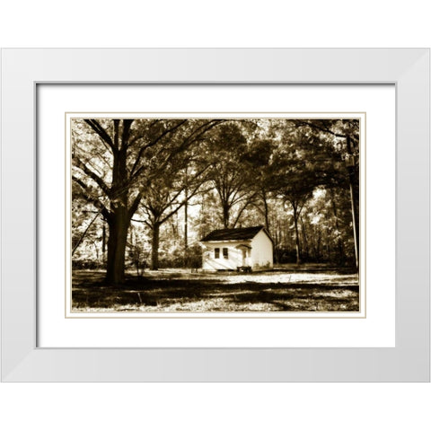 Joes Place II White Modern Wood Framed Art Print with Double Matting by Hausenflock, Alan