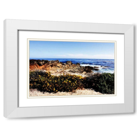 Spanish Bay II White Modern Wood Framed Art Print with Double Matting by Hausenflock, Alan