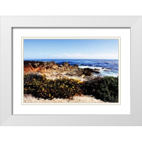 Spanish Bay II White Modern Wood Framed Art Print with Double Matting by Hausenflock, Alan