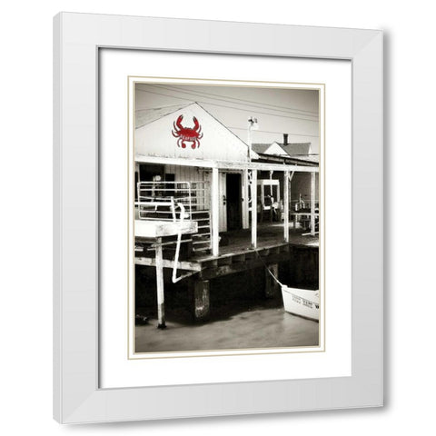 Crab Shack I White Modern Wood Framed Art Print with Double Matting by Hausenflock, Alan