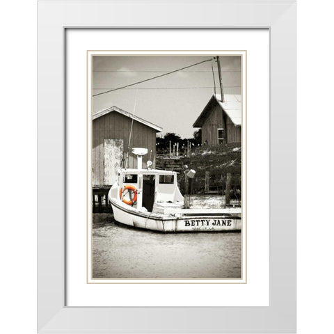 Crab Shack II White Modern Wood Framed Art Print with Double Matting by Hausenflock, Alan