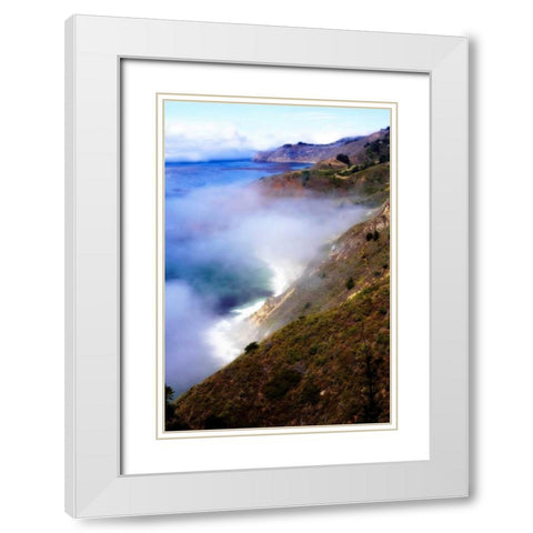 California Coast I White Modern Wood Framed Art Print with Double Matting by Hausenflock, Alan