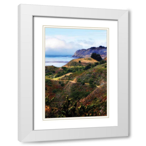 California Coast II White Modern Wood Framed Art Print with Double Matting by Hausenflock, Alan