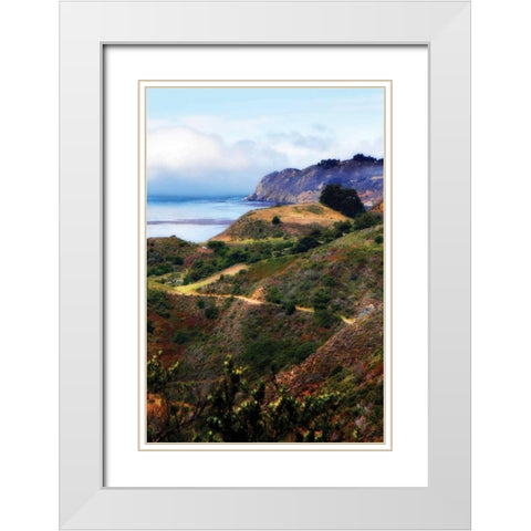 California Coast II White Modern Wood Framed Art Print with Double Matting by Hausenflock, Alan