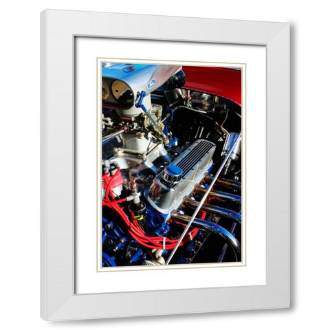 Hot Rod I White Modern Wood Framed Art Print with Double Matting by Hausenflock, Alan