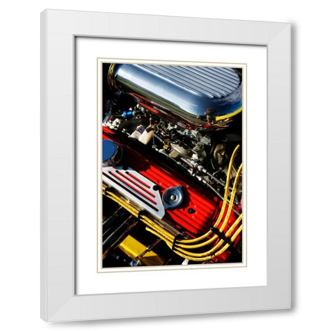 Hot Rod II White Modern Wood Framed Art Print with Double Matting by Hausenflock, Alan