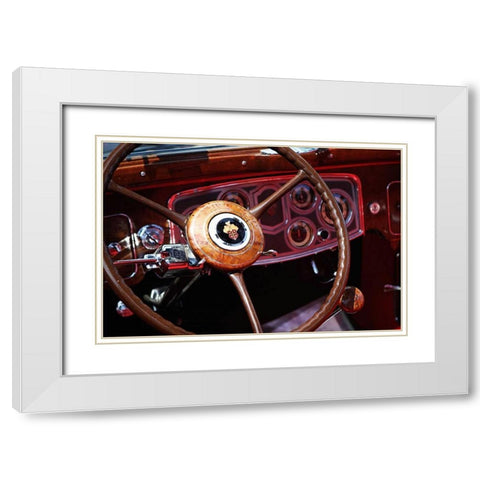 Classic Dash I White Modern Wood Framed Art Print with Double Matting by Hausenflock, Alan