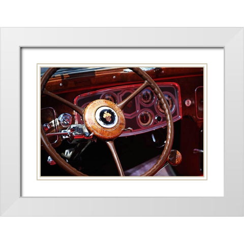 Classic Dash I White Modern Wood Framed Art Print with Double Matting by Hausenflock, Alan