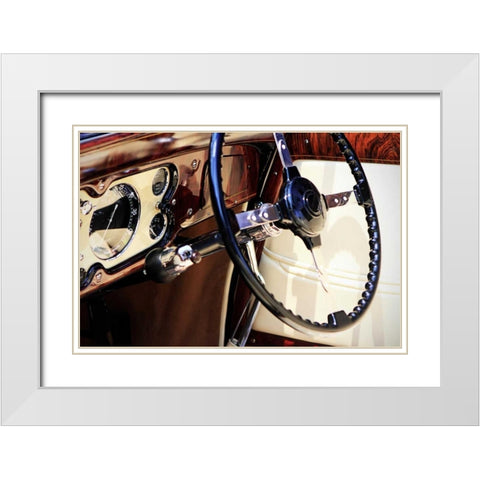 Classic Dash II White Modern Wood Framed Art Print with Double Matting by Hausenflock, Alan