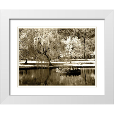 Bryan Pond I White Modern Wood Framed Art Print with Double Matting by Hausenflock, Alan