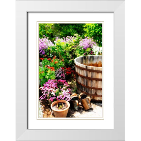 The Garden Nook I White Modern Wood Framed Art Print with Double Matting by Hausenflock, Alan