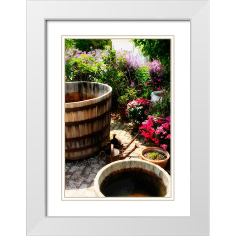 The Garden Nook II White Modern Wood Framed Art Print with Double Matting by Hausenflock, Alan