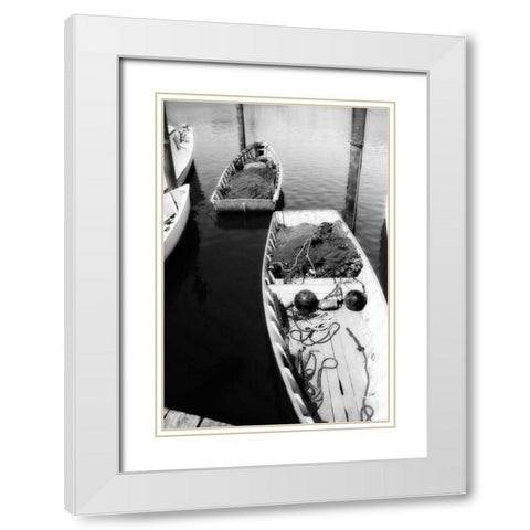 Skiffs I White Modern Wood Framed Art Print with Double Matting by Hausenflock, Alan