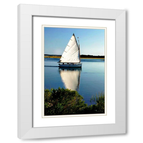 Friends on the Water White Modern Wood Framed Art Print with Double Matting by Hausenflock, Alan