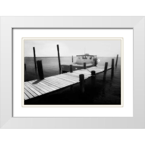 Waiting on the Fog II White Modern Wood Framed Art Print with Double Matting by Hausenflock, Alan