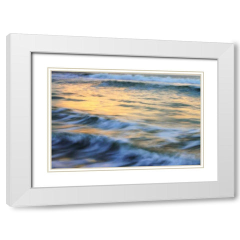 Dream Waves II White Modern Wood Framed Art Print with Double Matting by Hausenflock, Alan