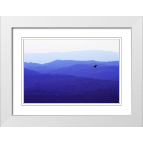 Blue Ridge I White Modern Wood Framed Art Print with Double Matting by Hausenflock, Alan