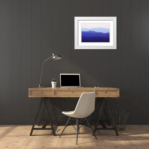 Blue Ridge II White Modern Wood Framed Art Print with Double Matting by Hausenflock, Alan