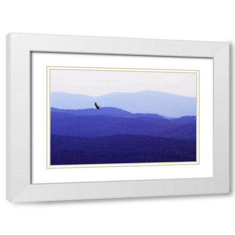 Blue Ridge II White Modern Wood Framed Art Print with Double Matting by Hausenflock, Alan