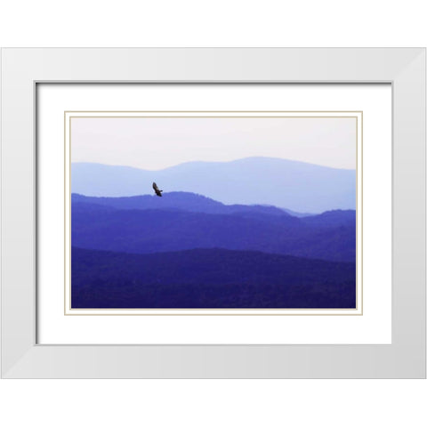 Blue Ridge II White Modern Wood Framed Art Print with Double Matting by Hausenflock, Alan