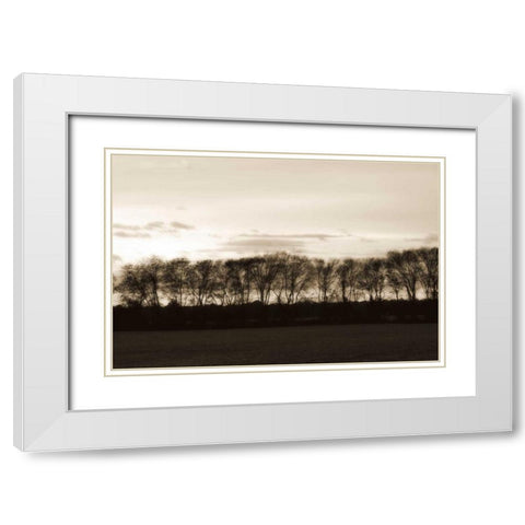 Winter Sunset II White Modern Wood Framed Art Print with Double Matting by Hausenflock, Alan