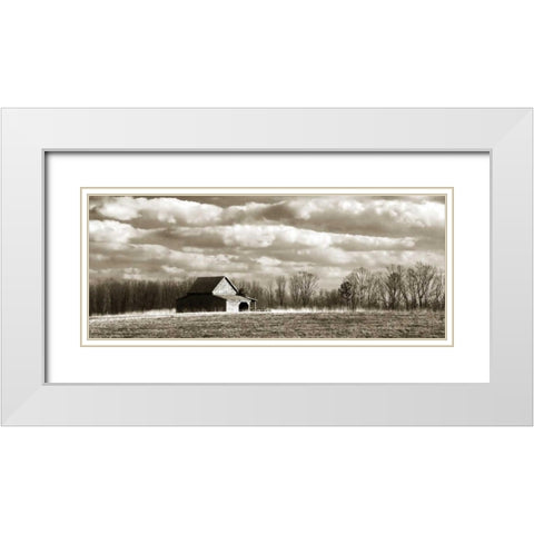 Cloudy Skies Panel II White Modern Wood Framed Art Print with Double Matting by Hausenflock, Alan