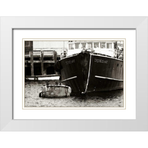 Monterey Shrimper White Modern Wood Framed Art Print with Double Matting by Hausenflock, Alan