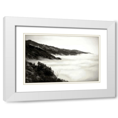 Pacific Fog I White Modern Wood Framed Art Print with Double Matting by Hausenflock, Alan