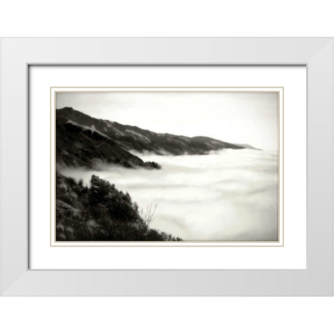 Pacific Fog I White Modern Wood Framed Art Print with Double Matting by Hausenflock, Alan