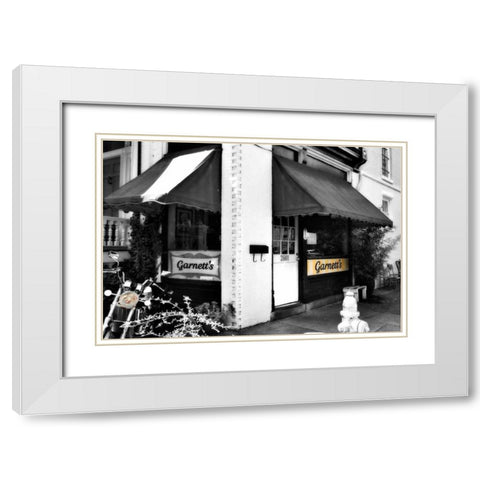 Neighborhood Diner II White Modern Wood Framed Art Print with Double Matting by Hausenflock, Alan