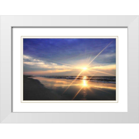 Beauteous Light II White Modern Wood Framed Art Print with Double Matting by Hausenflock, Alan